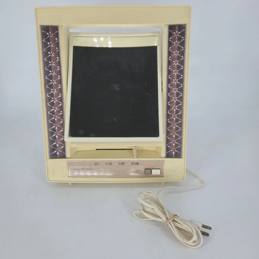 GE Lighted Makeup Mirror B11M-1 4 Modes 2 Magnification Vanity USA Vintage Works